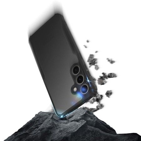 Funda Transparente Reforzada con Borde Negro para Samsung Galaxy M15 5G