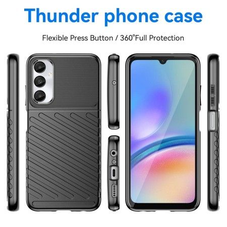 Funda Gel Flexible Thunder Armor para Samsung Galaxy A05s color Negra