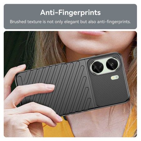 Funda Gel Flexible Thunder Armor para Xiaomi Poco C65 color Negra