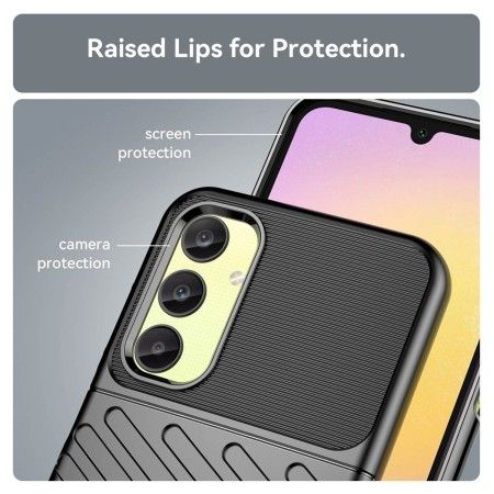 Funda Gel Flexible Thunder Armor para Samsung Galaxy A25 5G color Negra
