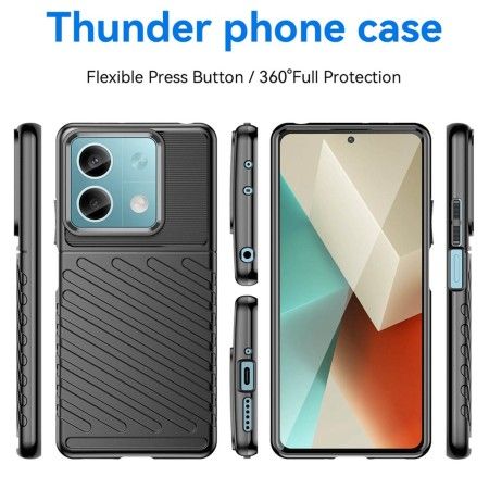 Funda Gel Flexible Thunder Armor para Xiaomi Redmi Note 13 5G color Negra