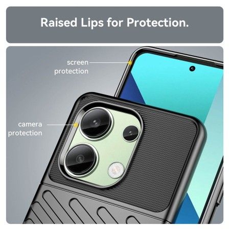Funda Gel Flexible Thunder Armor para Xiaomi Redmi Note 13 4G color Negra