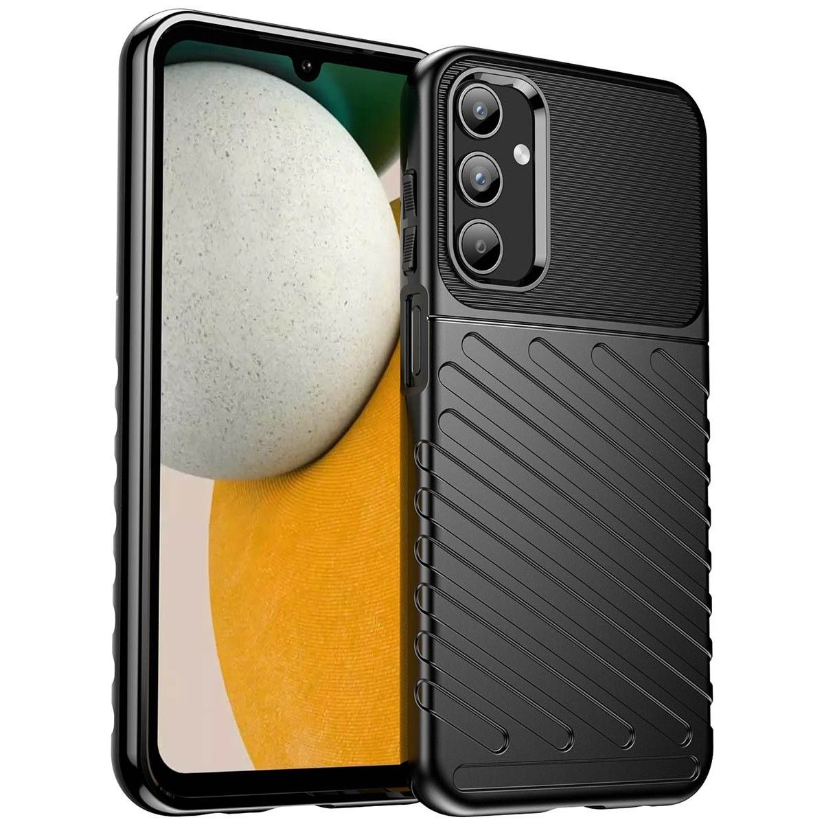 Funda Gel Flexible Thunder Armor para Samsung Galaxy A15 4G / 5G color Negra