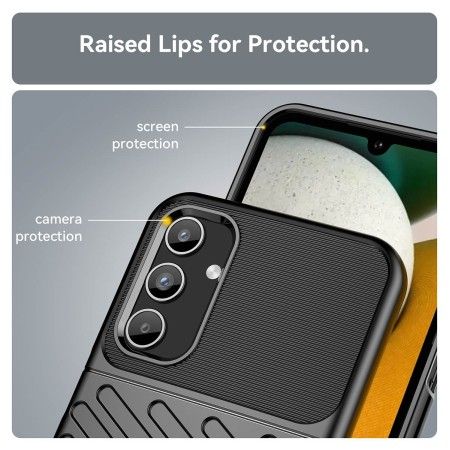 Funda Gel Flexible Thunder Armor para Samsung Galaxy A15 4G / 5G color Negra