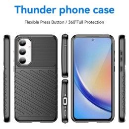 Funda Gel Flexible Thunder Armor para Samsung Galaxy A35 5G color Negra 2