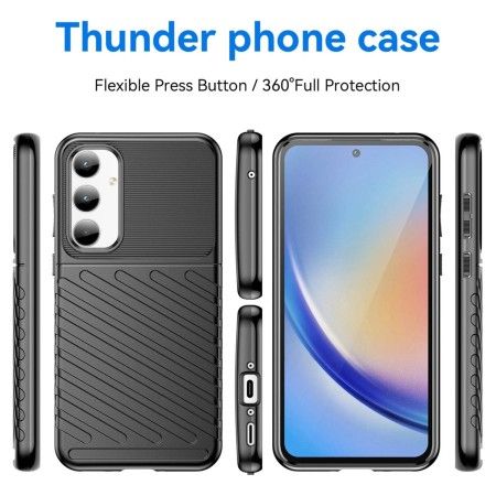 Funda Gel Flexible Thunder Armor para Samsung Galaxy A35 5G color Negra