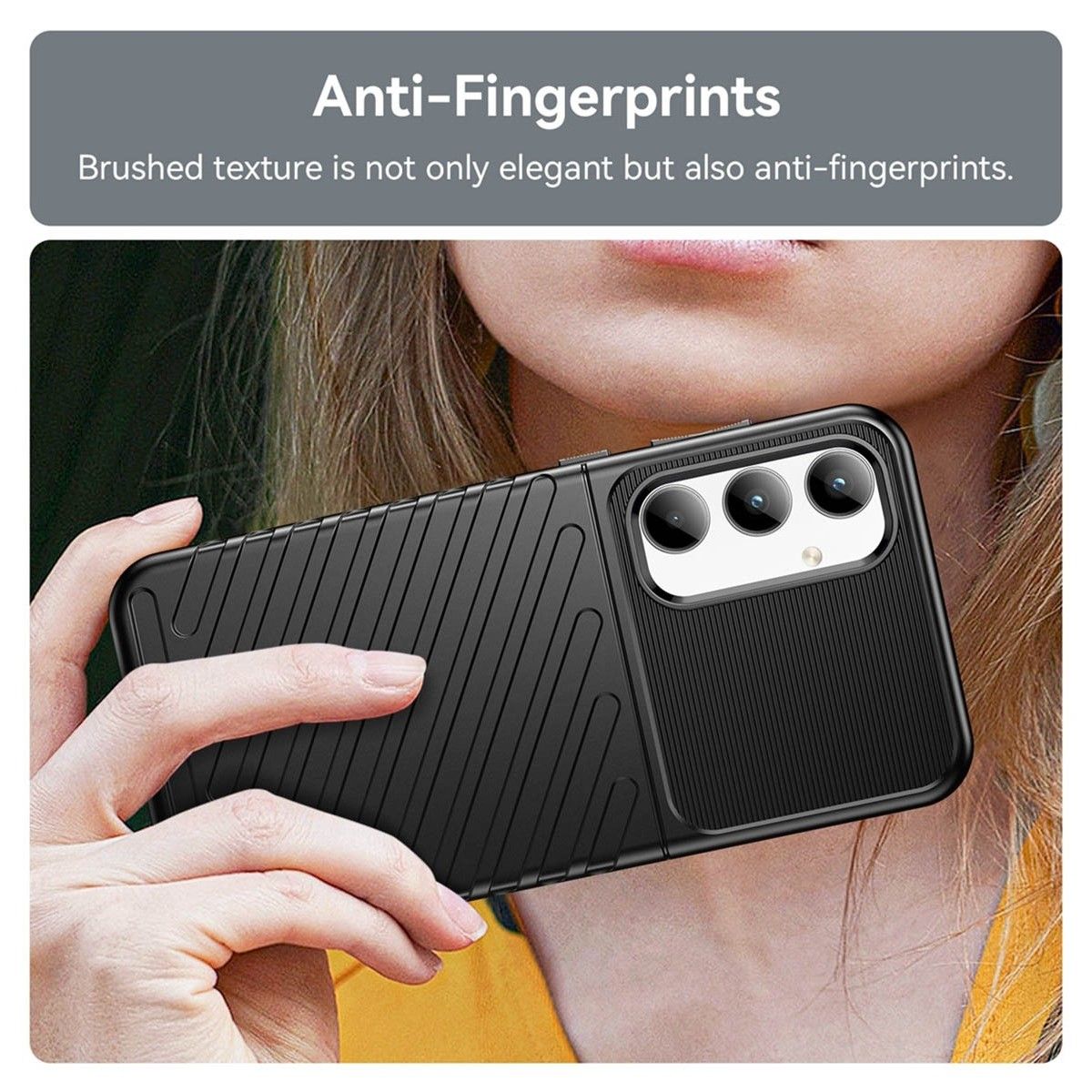 Funda Gel Flexible Thunder Armor para Samsung Galaxy A35 5G color Negra