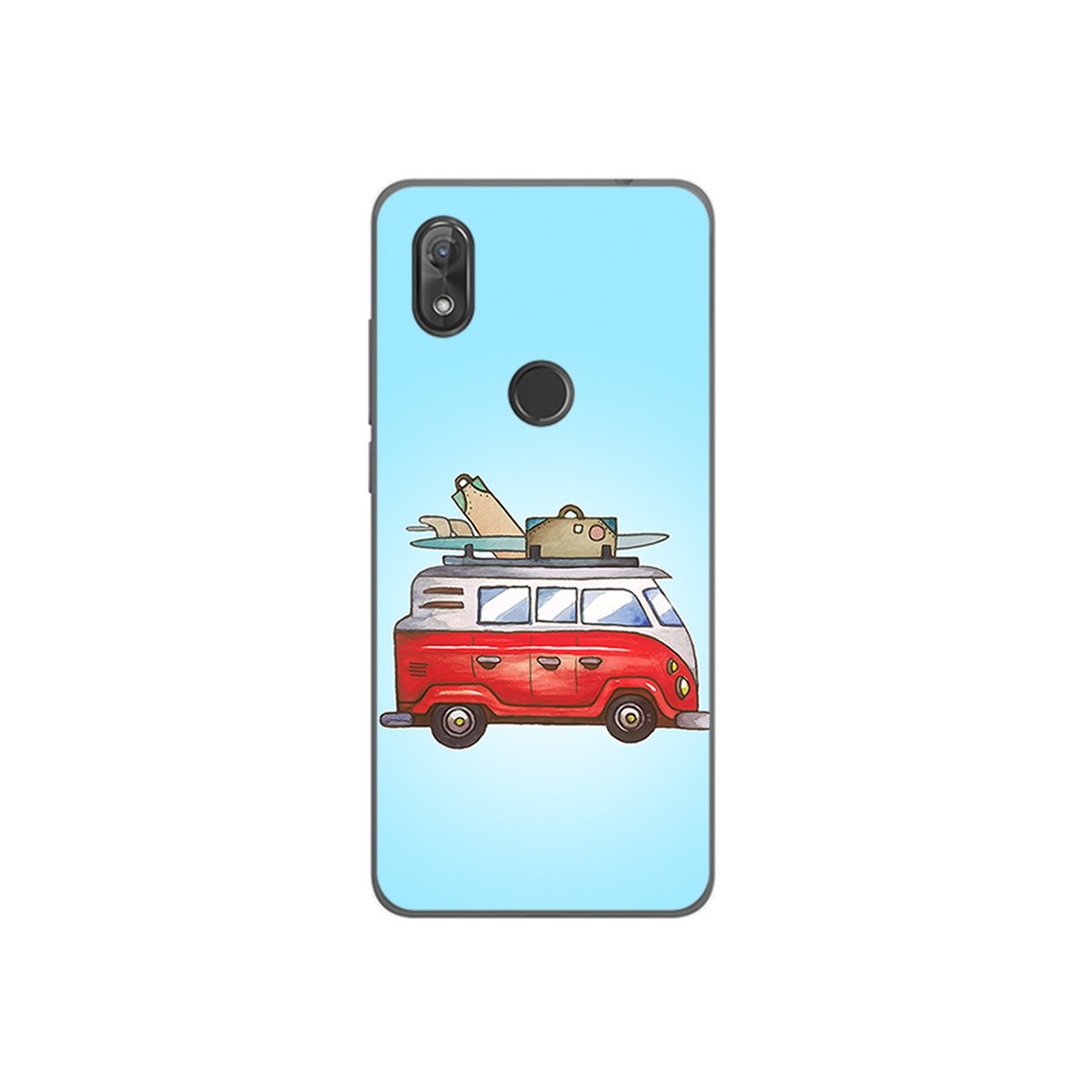 Funda Gel Tpu para Wiko View2 Diseño Furgoneta Dibujos