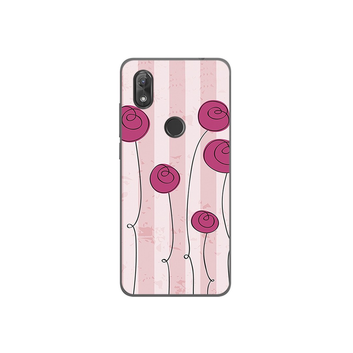 Funda Gel Tpu para Wiko View2 Diseño Flores Vintage Dibujos
