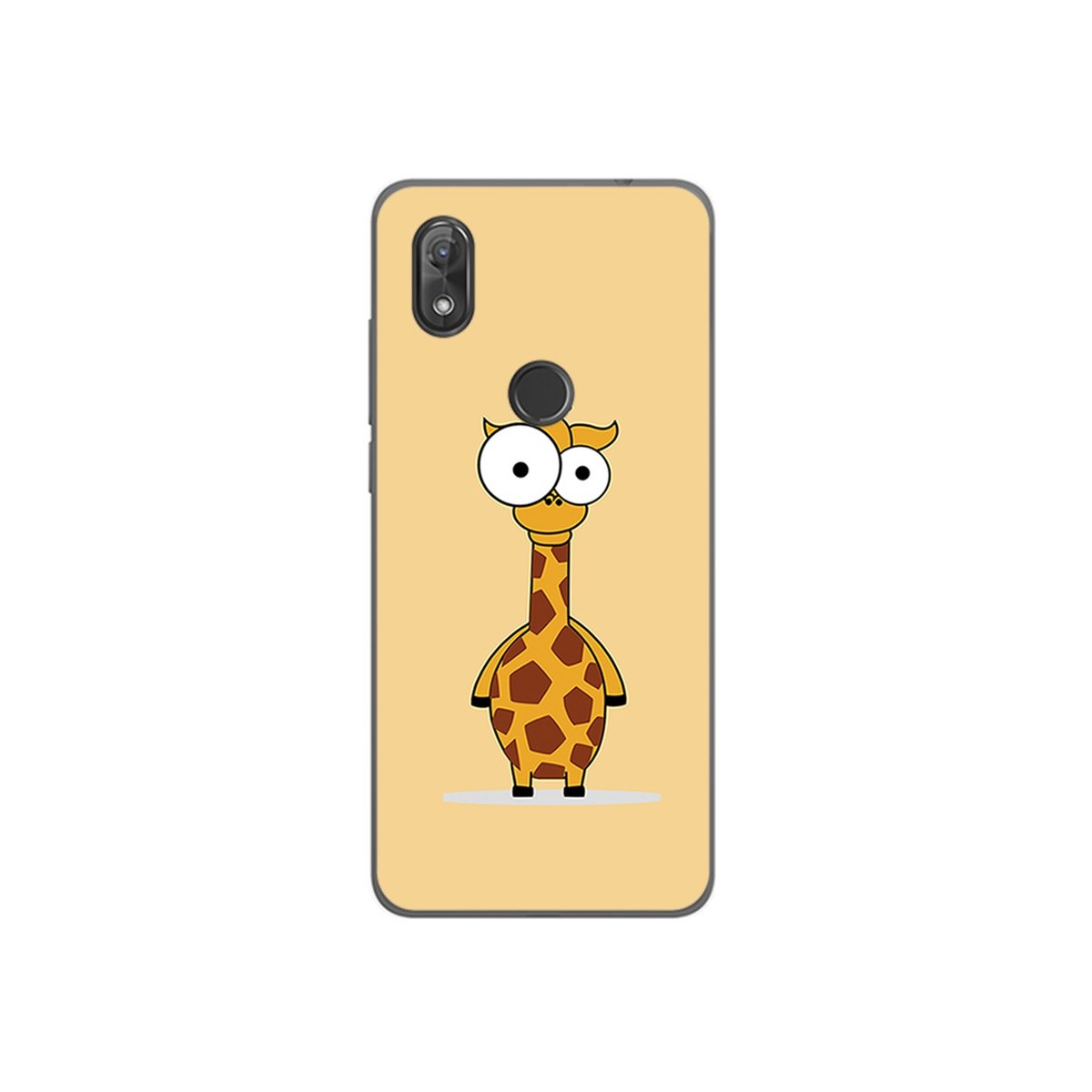 Funda Gel Tpu para Wiko View2 Diseño Jirafa Dibujos