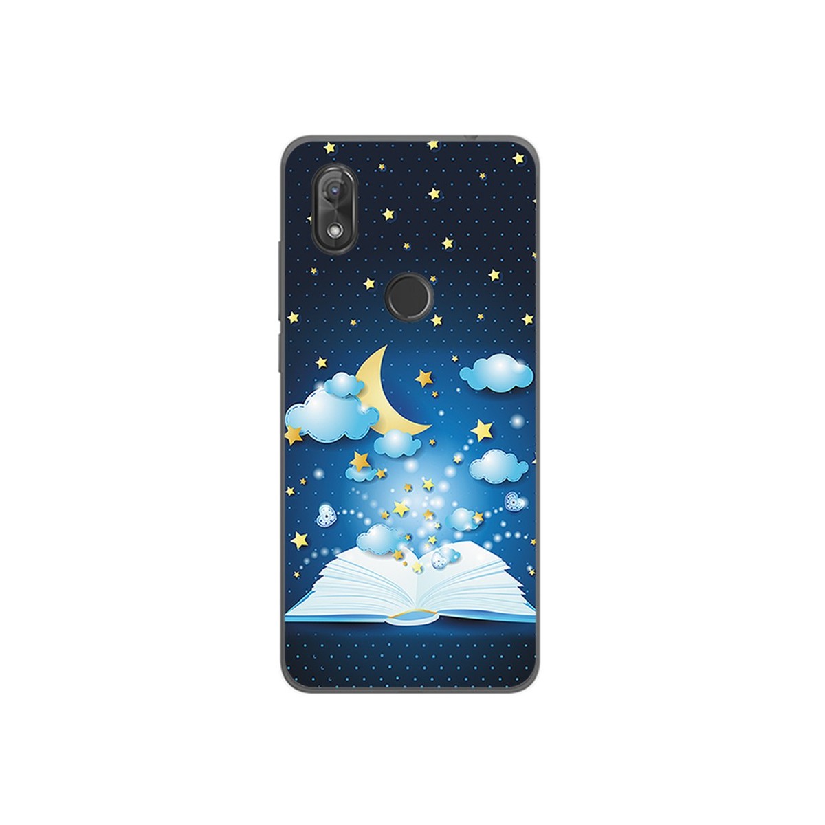 Funda Gel Tpu para Wiko View2 Diseño Libro Cuentos Dibujos