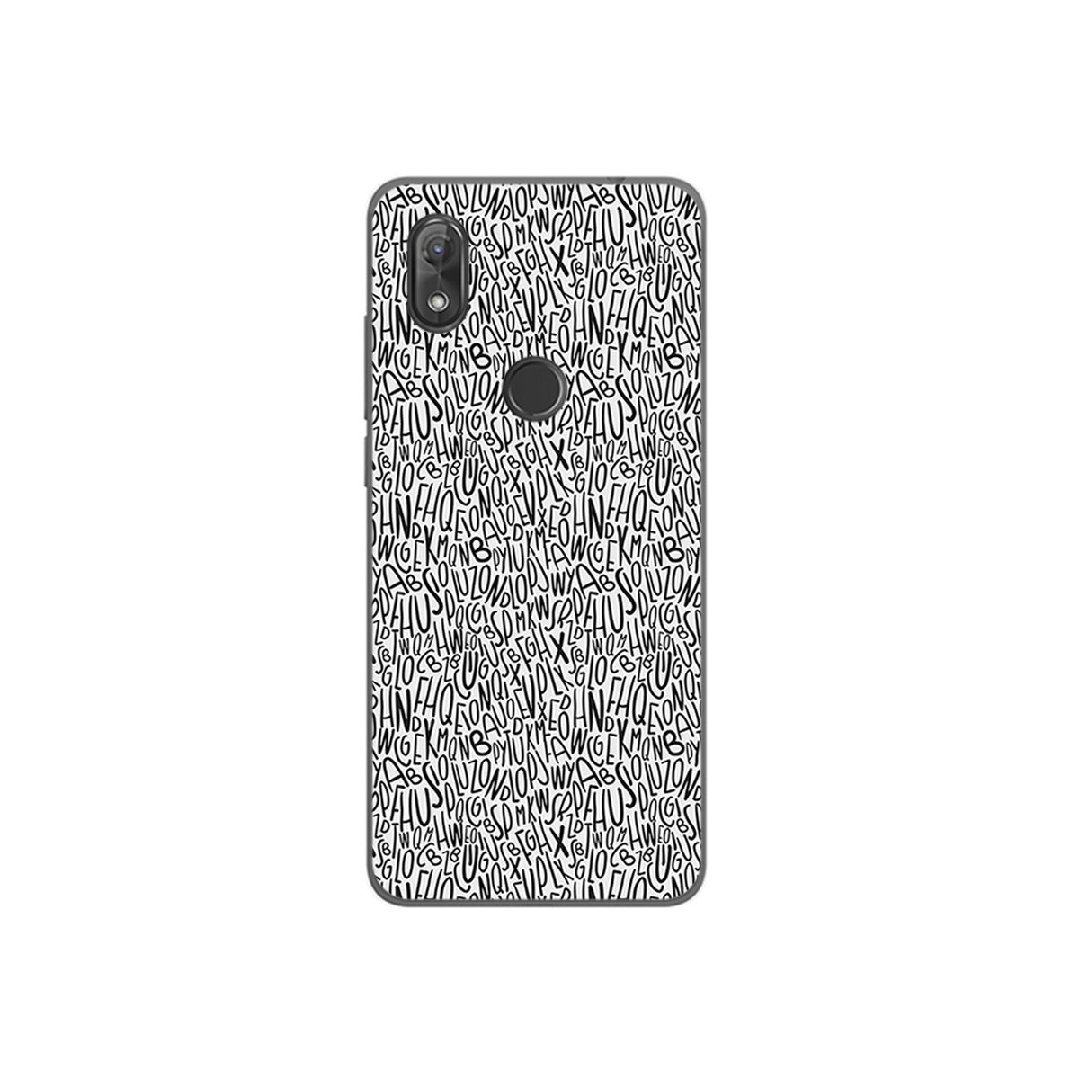 Funda Gel Tpu para Wiko View2 Diseño Letras Dibujos