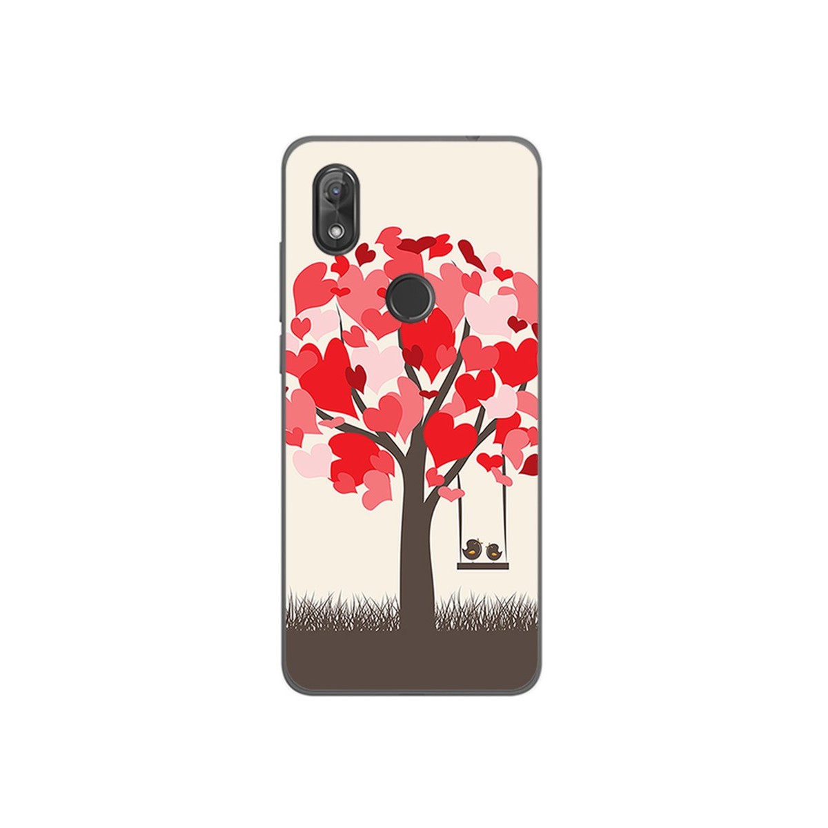 Funda Gel Tpu para Wiko View2 Diseño Pajaritos Dibujos