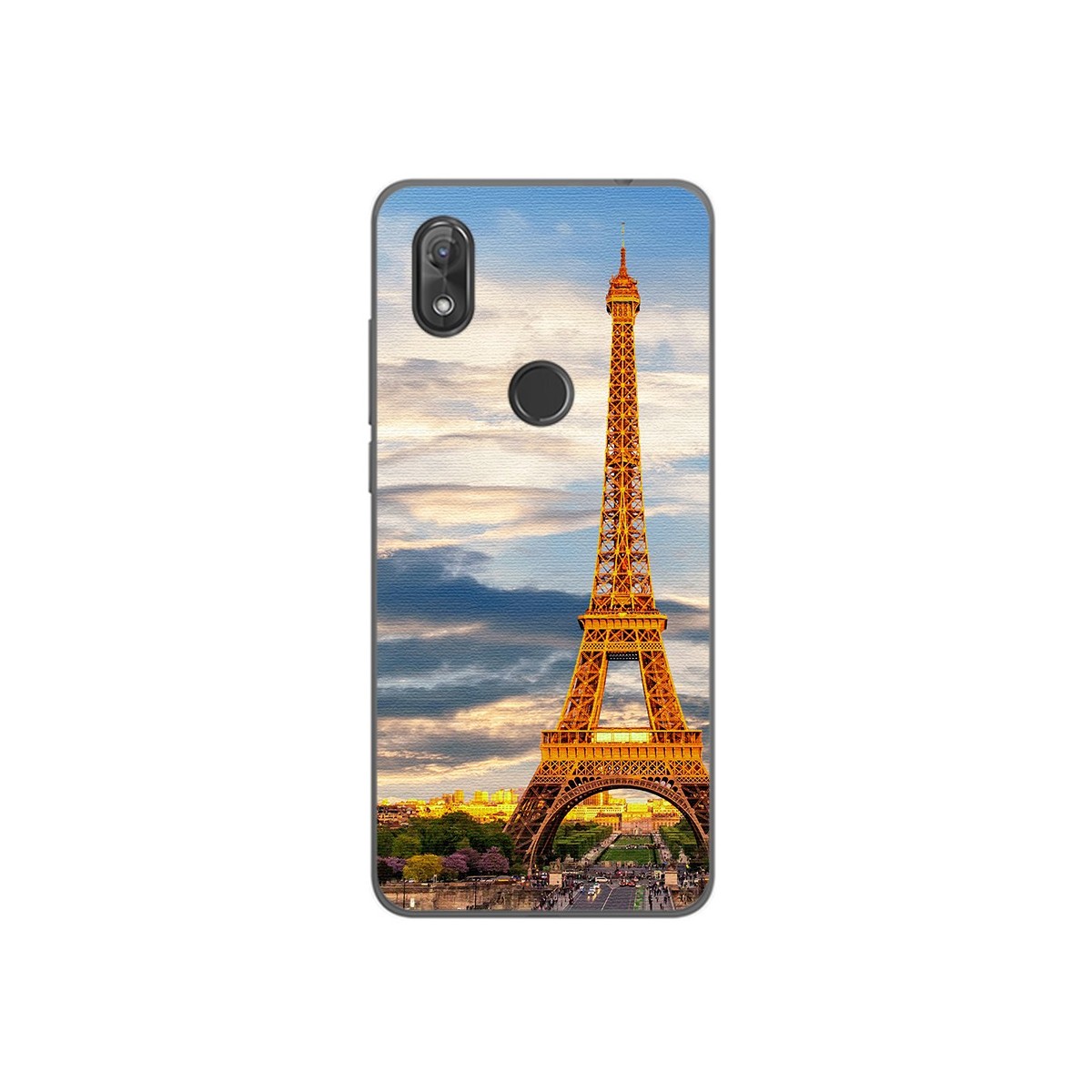 Funda Gel Tpu para Wiko View2 Diseño Paris Dibujos