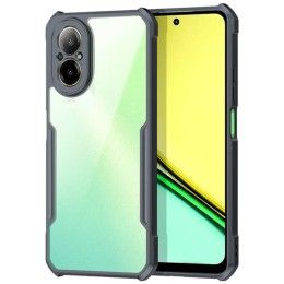Funda Transparente Reforzada con Borde Negro para Realme C67 4G