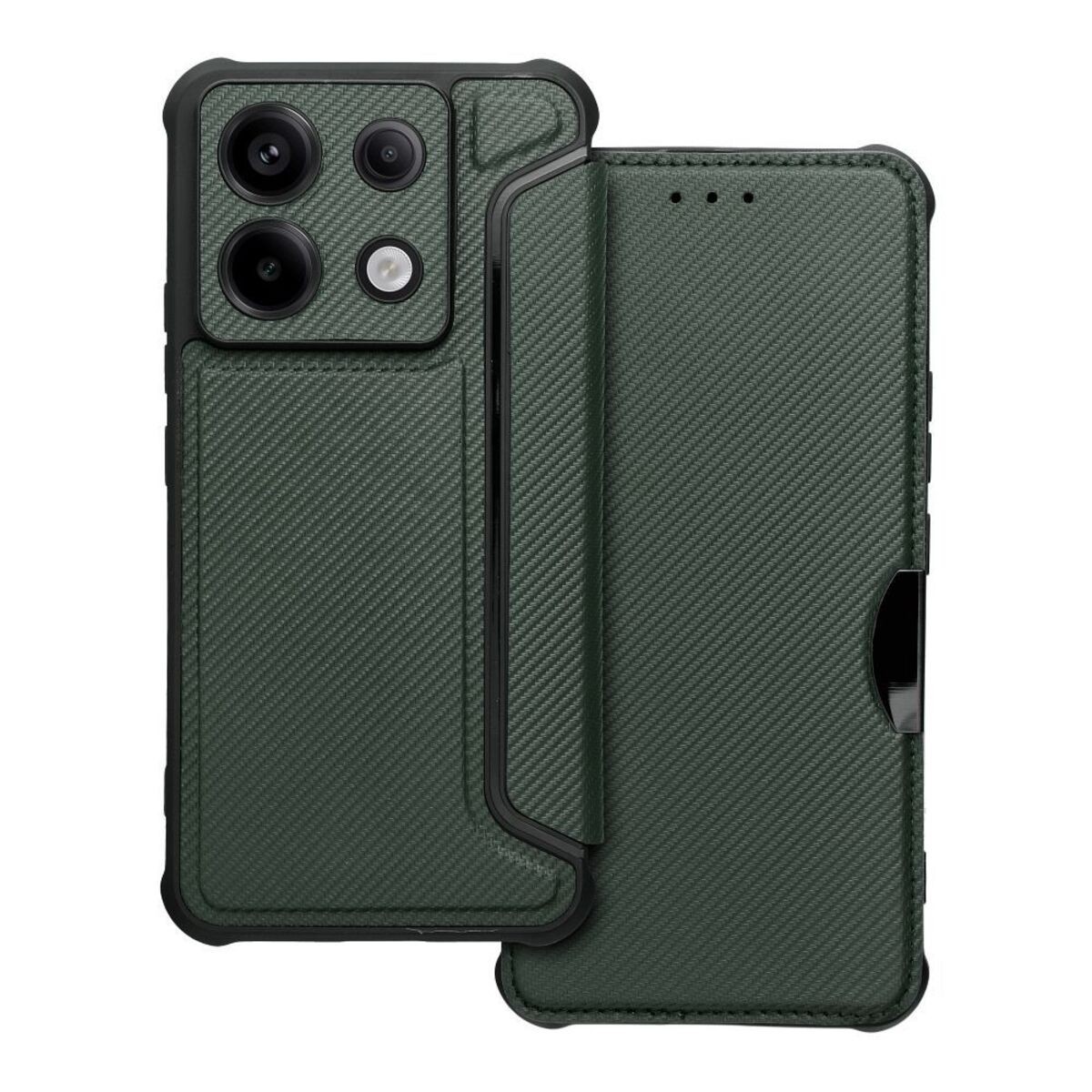 Funda Libro Magnética Antigolpes para Xiaomi Redmi Note 13 Pro 5G color Verde