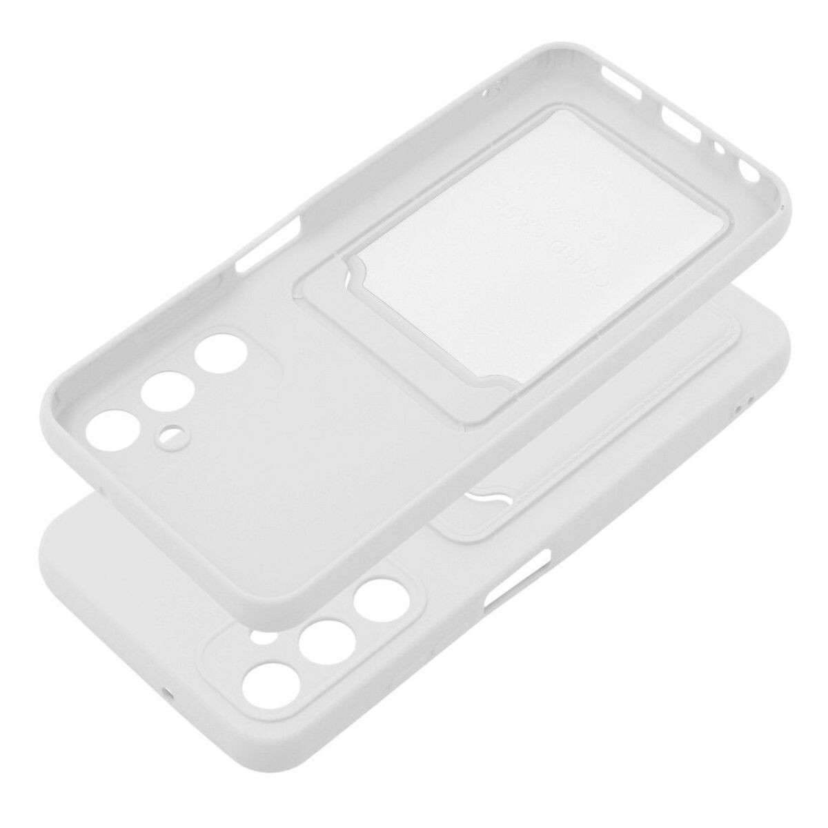 Funda Silicona Líquida con Tarjetero para Samsung Galaxy A05s color Blanca