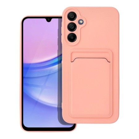 Funda Silicona Líquida con Tarjetero para Samsung Galaxy A15 4G / 5G color Rosa