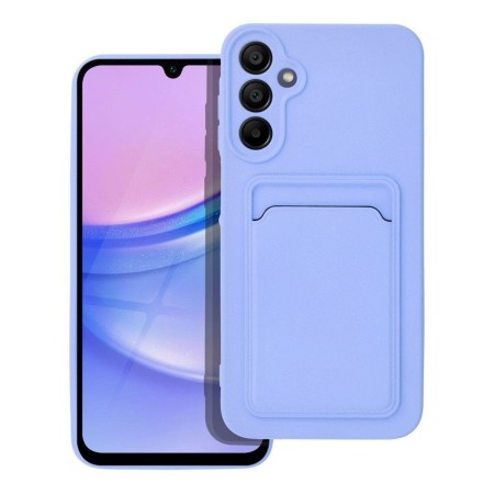 Funda Silicona Líquida con Tarjetero para Samsung Galaxy A15 4G / 5G color Morada