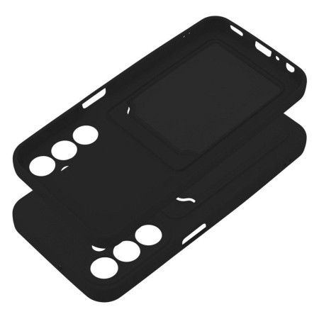Funda Silicona Líquida con Tarjetero para Samsung Galaxy A35 5G color Negra