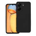 Funda Silicona Líquida con Tarjetero para Xiaomi Redmi 13C color Negra