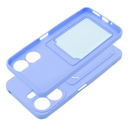 Funda Silicona Líquida con Tarjetero para Xiaomi Poco C65 color Morada