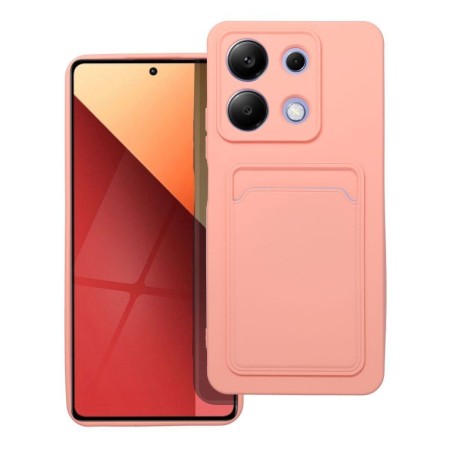 Funda Silicona Líquida con Tarjetero para Xiaomi Redmi Note 13 4G color Rosa