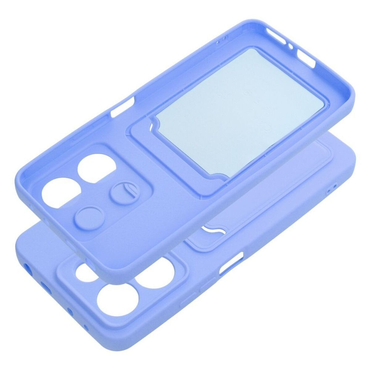 Funda Silicona Líquida con Tarjetero para Xiaomi Redmi Note 13 4G color Morada