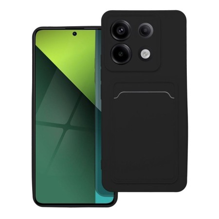Funda Silicona Líquida con Tarjetero para Xiaomi Redmi Note 13 Pro 5G color Negra