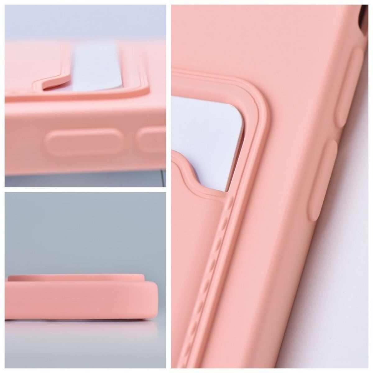 Funda Silicona Líquida con Tarjetero para Xiaomi Redmi Note 13 Pro 5G color Rosa
