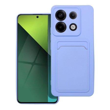 Funda Silicona Líquida con Tarjetero para Xiaomi Redmi Note 13 Pro 5G color Morada