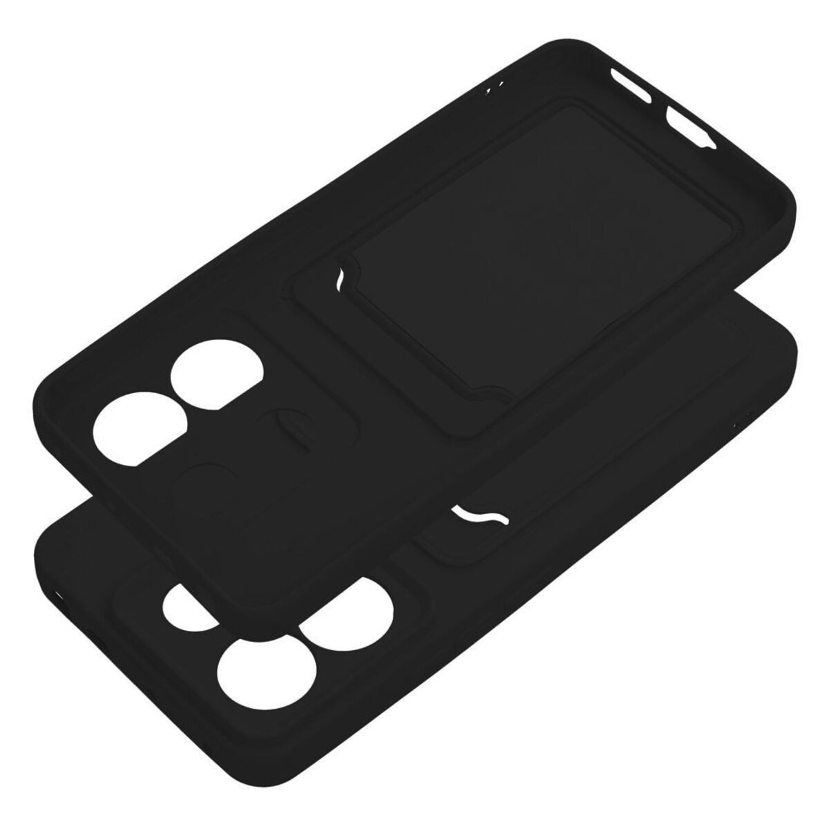 Funda Silicona Líquida con Tarjetero para Xiaomi Poco X6 5G color Negra