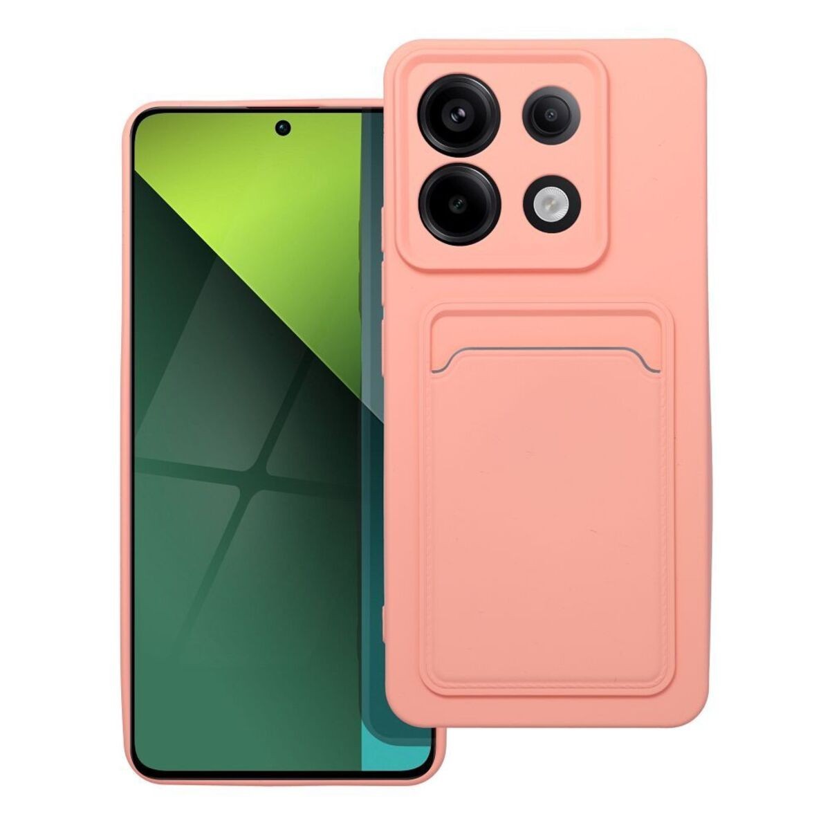 Funda Silicona Líquida con Tarjetero para Xiaomi Poco X6 5G color Rosa