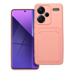 Funda Silicona Líquida con Tarjetero para Xiaomi Redmi Note 13 Pro+ Plus 5G color Rosa