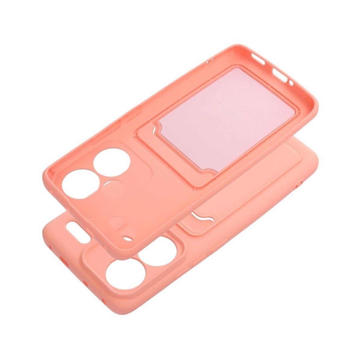Funda Silicona Líquida con Tarjetero para Xiaomi Redmi Note 13 Pro+ Plus 5G color Rosa