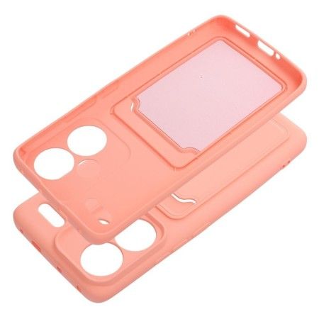 Funda Silicona Líquida con Tarjetero para Xiaomi Redmi Note 13 Pro+ Plus 5G color Rosa