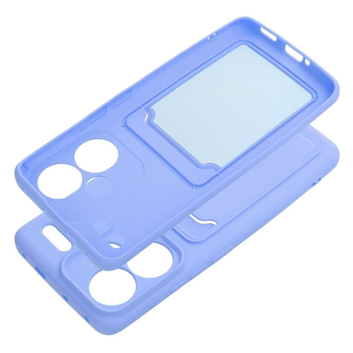 Funda Silicona Líquida con Tarjetero para Xiaomi Redmi Note 13 Pro+ Plus 5G color Morada