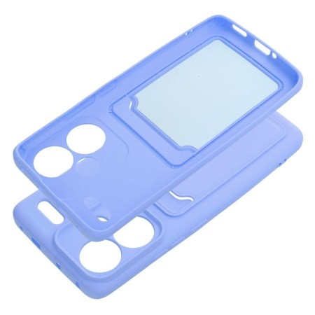 Funda Silicona Líquida con Tarjetero para Xiaomi Redmi Note 13 Pro+ Plus 5G color Morada