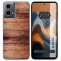 Funda Silicona para Motorola Moto G34 5G diseño Madera 02 Dibujos