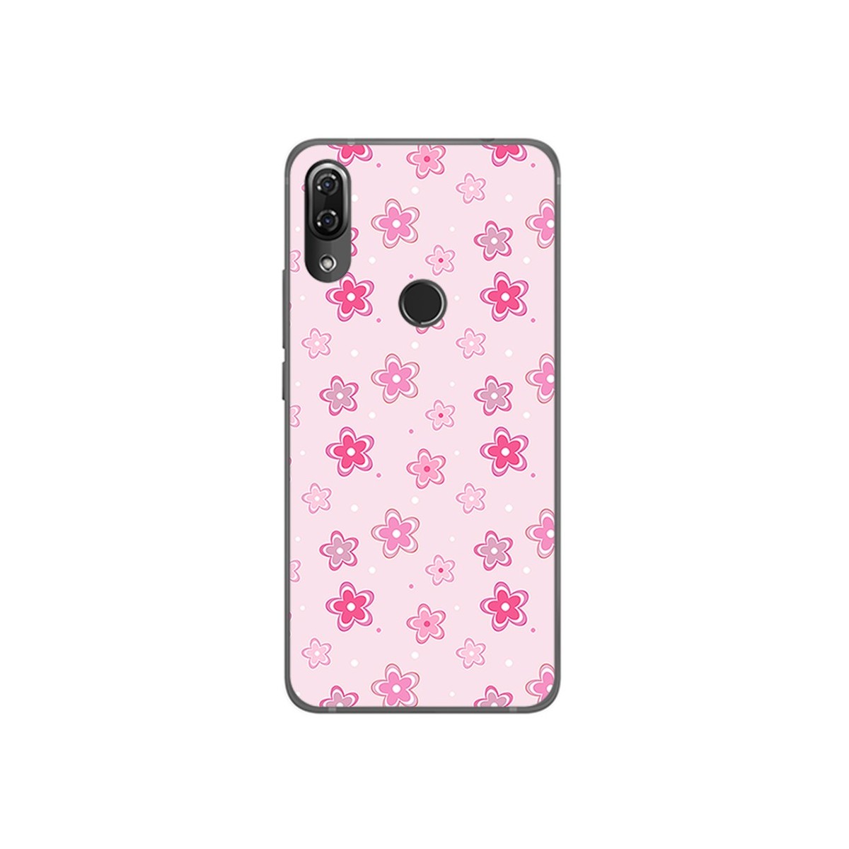 Funda Gel Tpu para Wiko View2 Pro Diseño Flores Dibujos