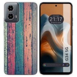 Funda Silicona para Motorola Moto G34 5G diseño Madera 10 Dibujos