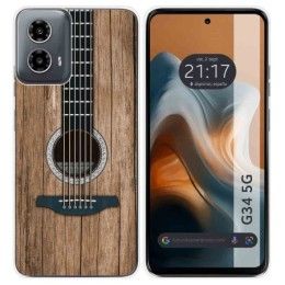 Funda Silicona para Motorola Moto G34 5G diseño Madera 11 Dibujos