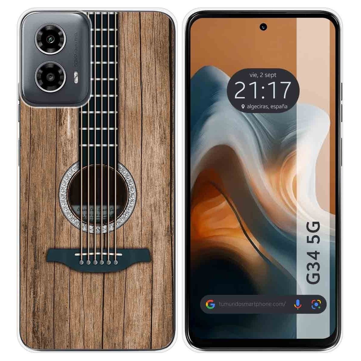 Funda Silicona para Motorola Moto G34 5G diseño Madera 11 Dibujos