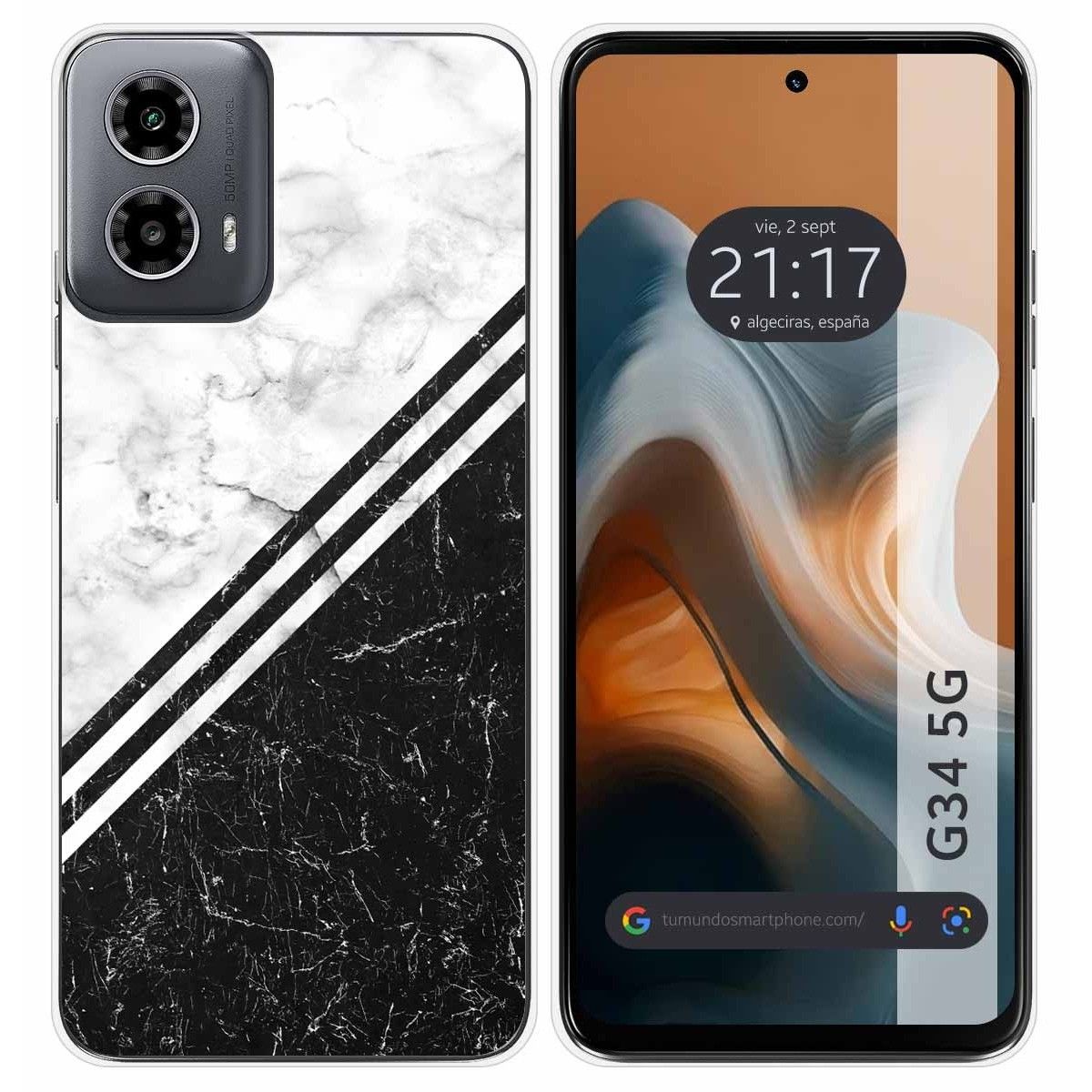 Funda Silicona para Motorola Moto G34 5G diseño Mármol 01 Dibujos