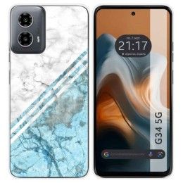 Funda Silicona para Motorola Moto G34 5G diseño Mármol 02 Dibujos