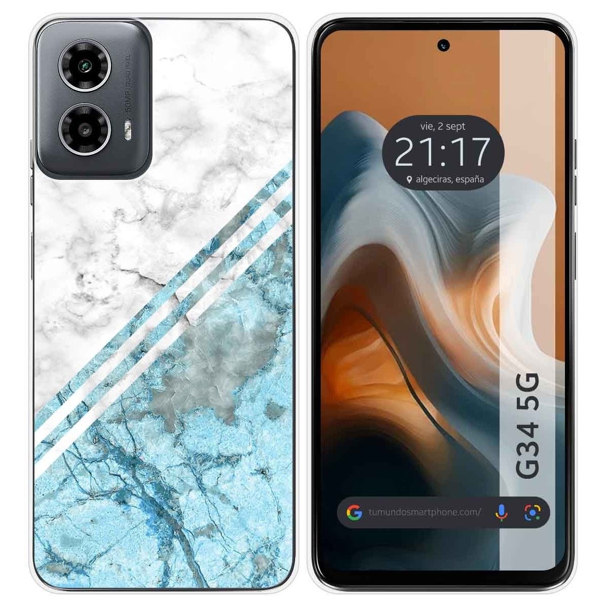 Funda Silicona para Motorola Moto G34 5G diseño Mármol 02 Dibujos