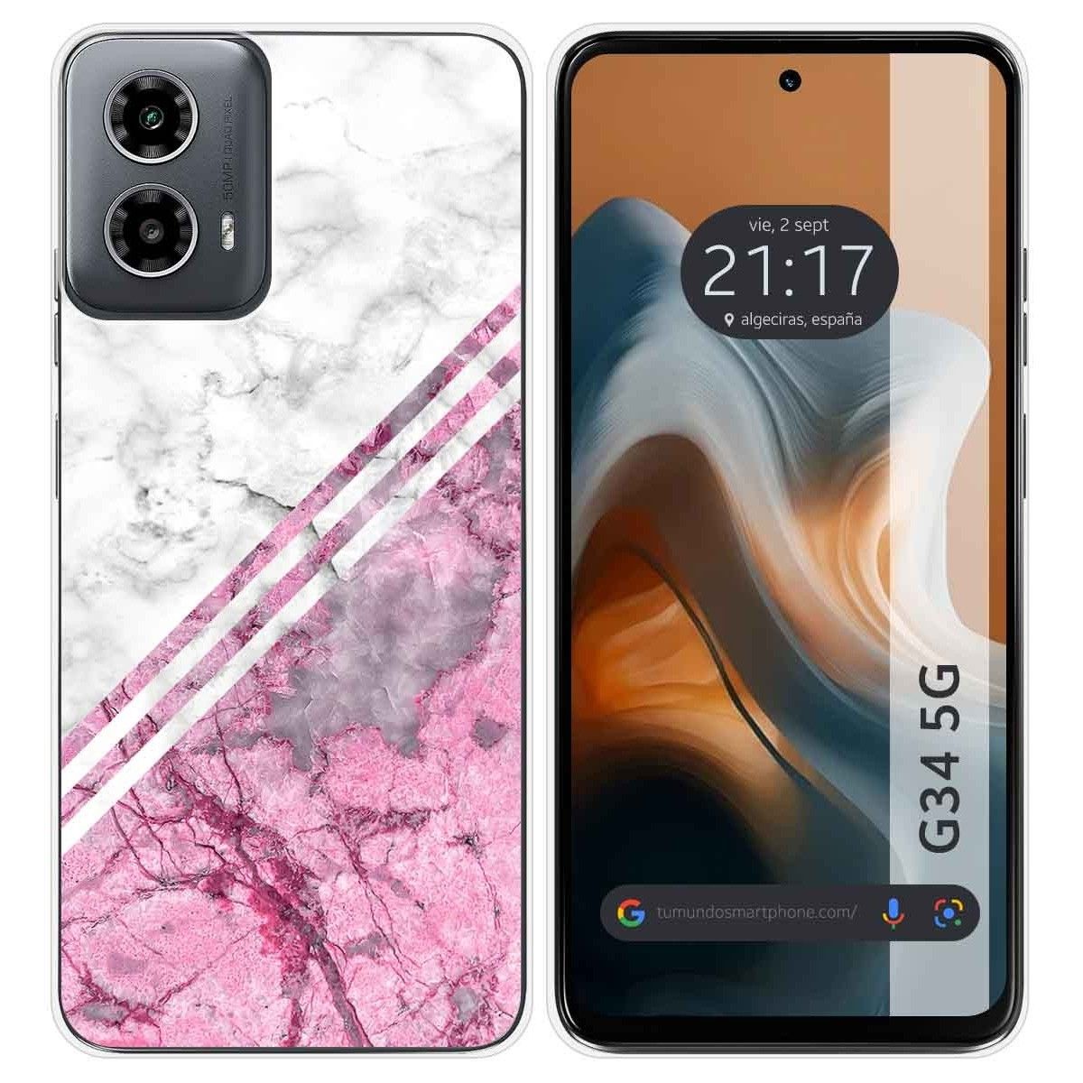 Funda Silicona para Motorola Moto G34 5G diseño Mármol 03 Dibujos