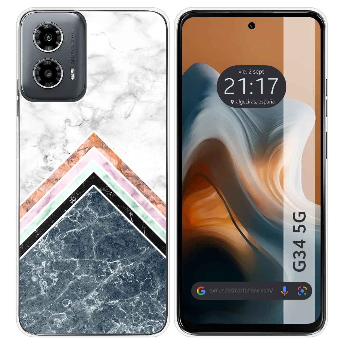Funda Silicona para Motorola Moto G34 5G diseño Mármol 05 Dibujos
