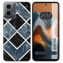 Funda Silicona para Motorola Moto G34 5G diseño Mármol 06 Dibujos
