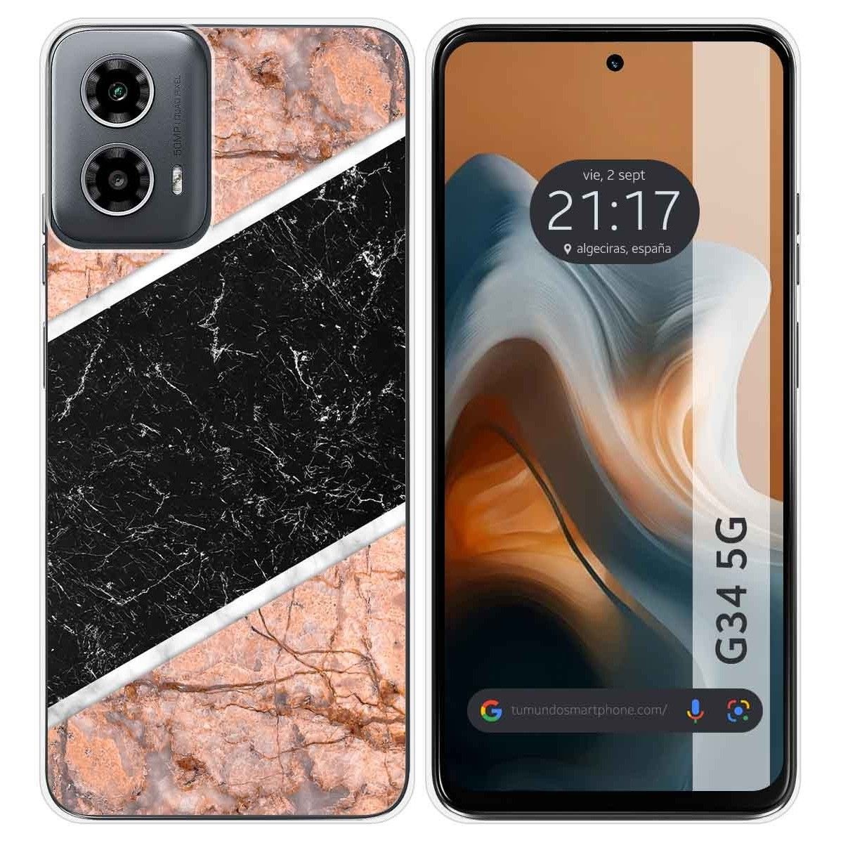 Funda Silicona para Motorola Moto G34 5G diseño Mármol 07 Dibujos